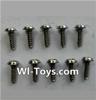 Wltoys 24438 Parts-Round-head Self-tapping screws with a mediator(10pcs)-(ΦM1.7×6)-24438-0197,1/24 Wltoys 24438 RC Car Spare Parts Replacement Accessories